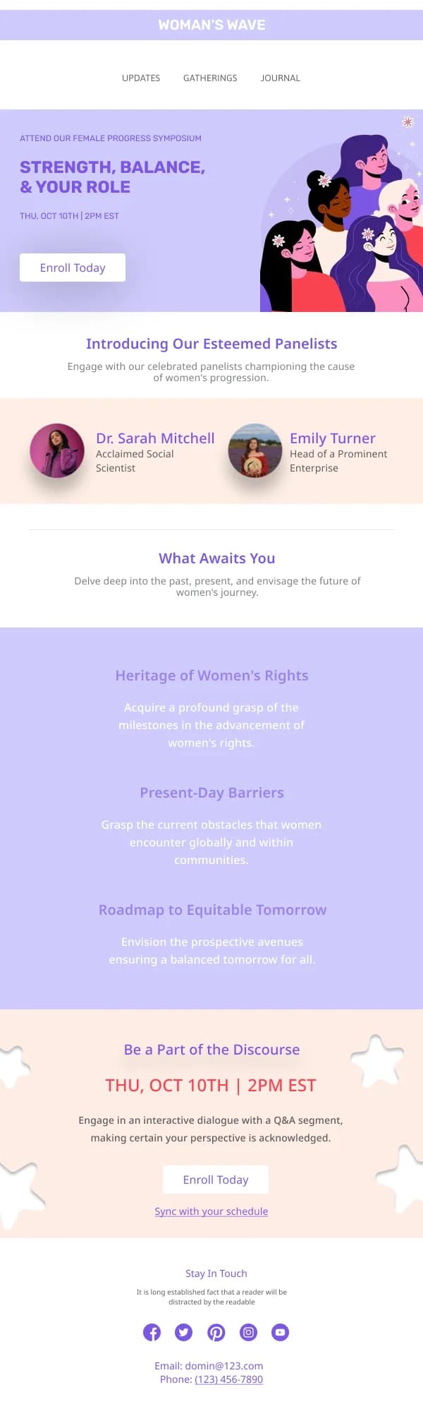 Female Progress Symposium Beauty HTML Email Template