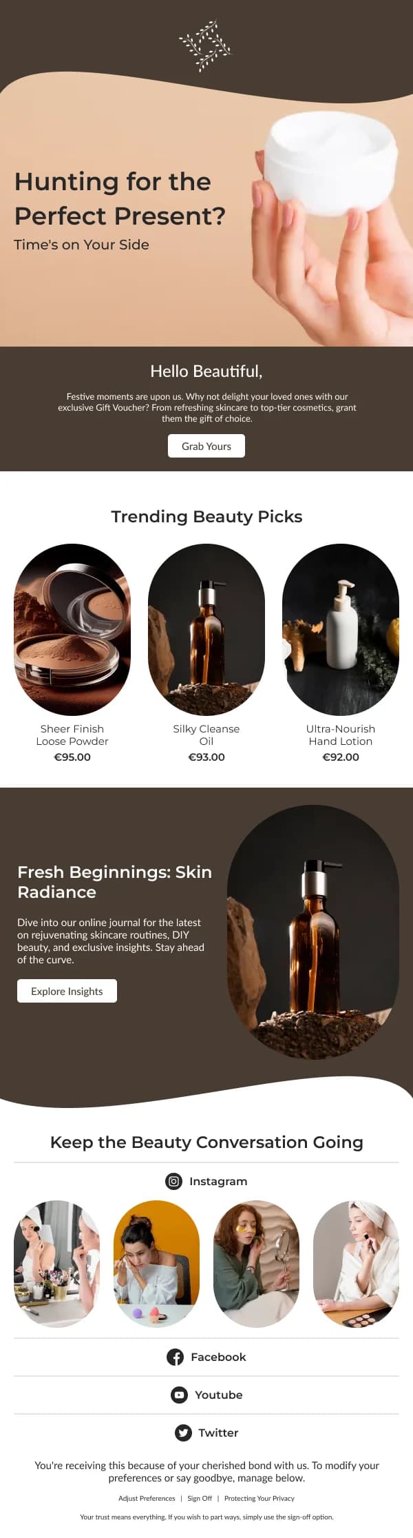 Trending Beauty Picks HTML Email Template
