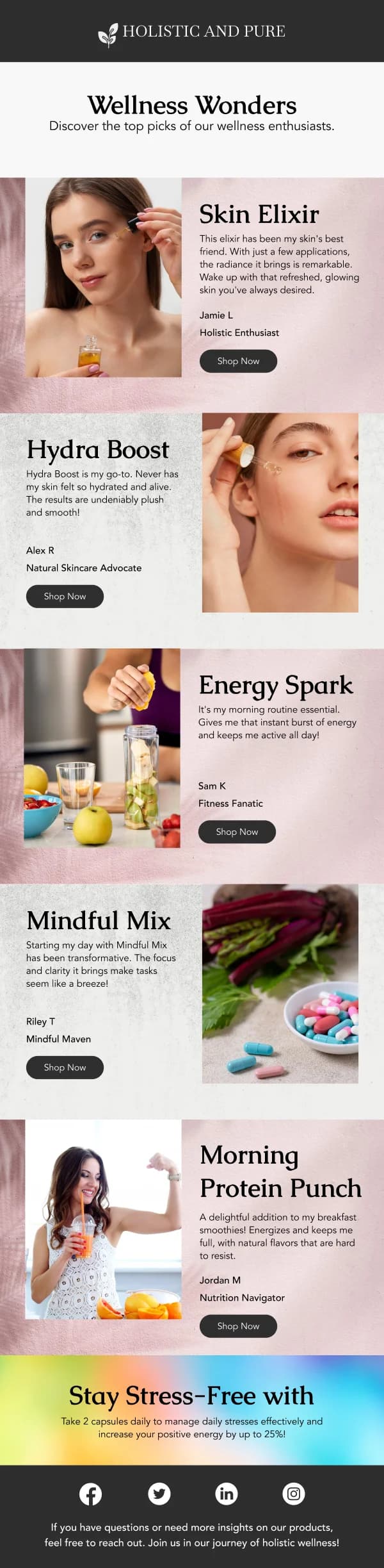 Wellness Wonders Sale HTML Email Template