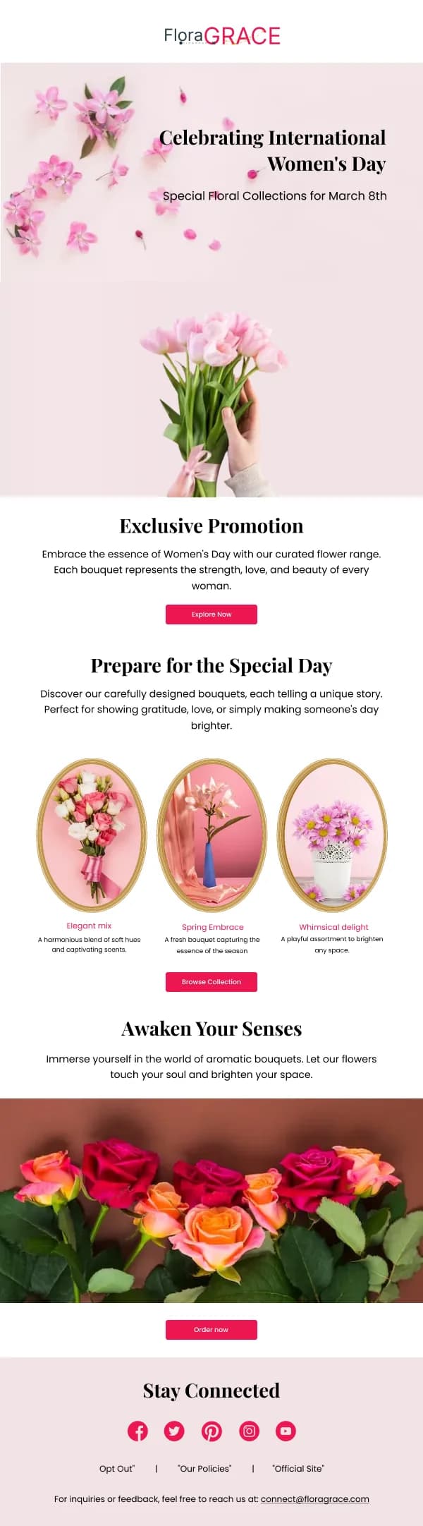 Women's Day Celebration Beauty HTML Email Template