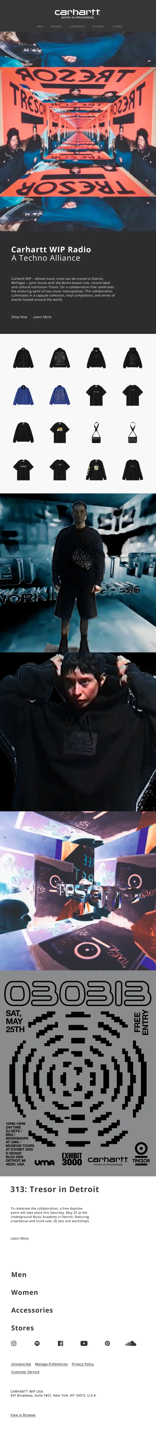 Carhartt WIP Radio - HTML Email Template