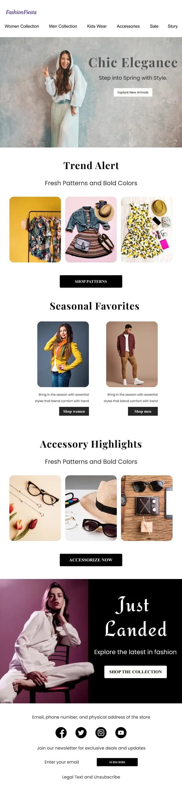 Spring and Summer Highlights Ecommerce HTML Email Template