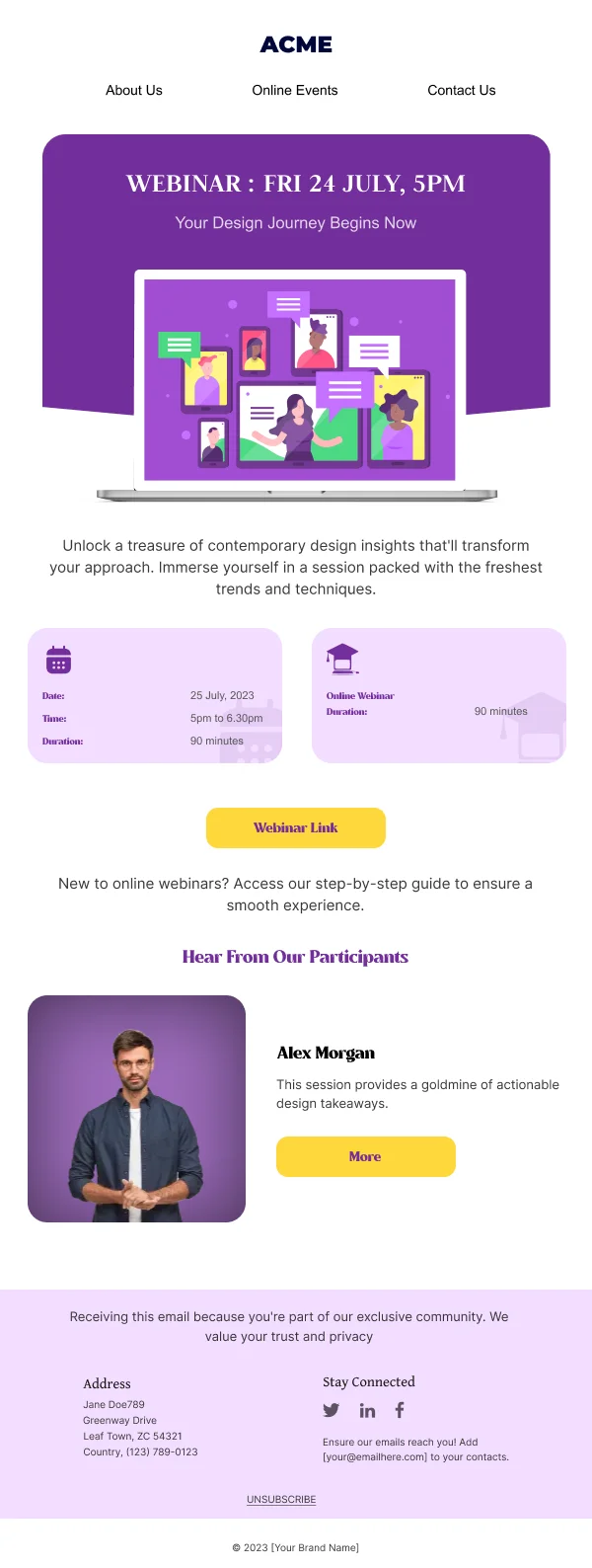 Design Course Webinar HTML Email Template