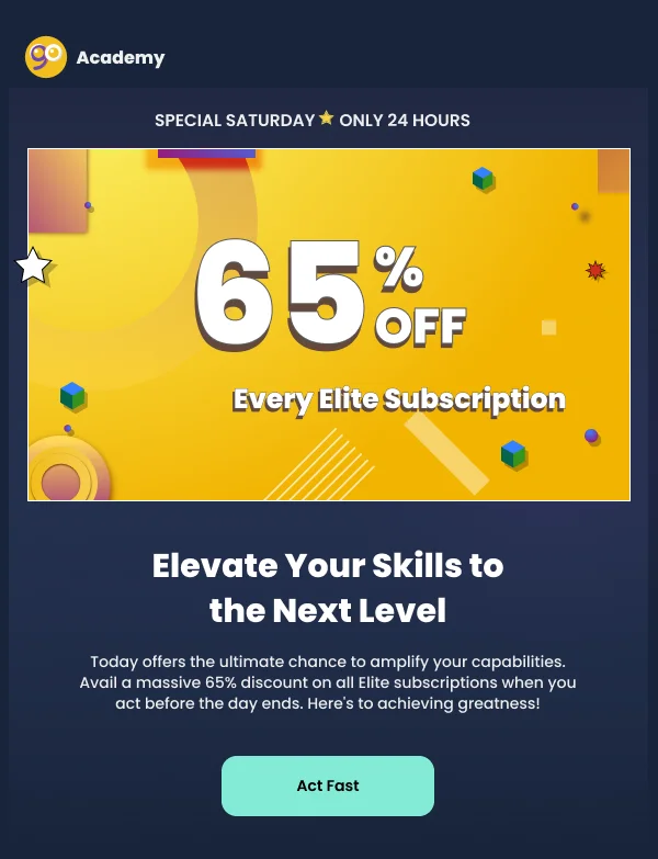 Elite Subscription Offer HTML Email Template
