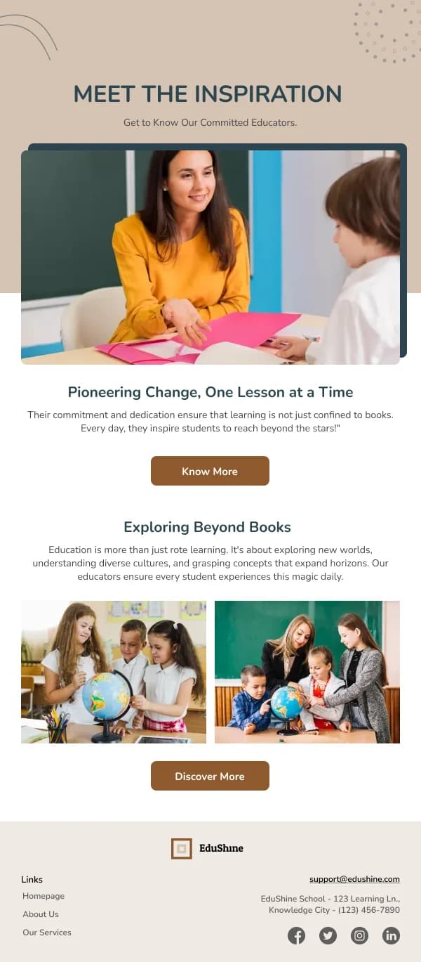 Know Committed Educators Education HTML Email Template