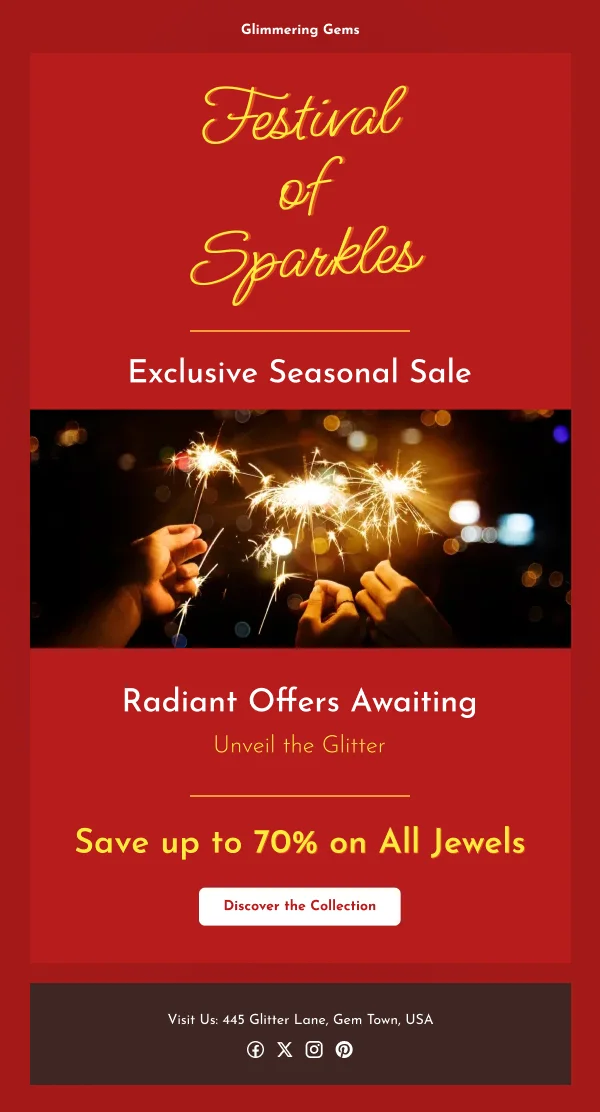 Diwali Offers on Jewellery Fashion HTML Email Template