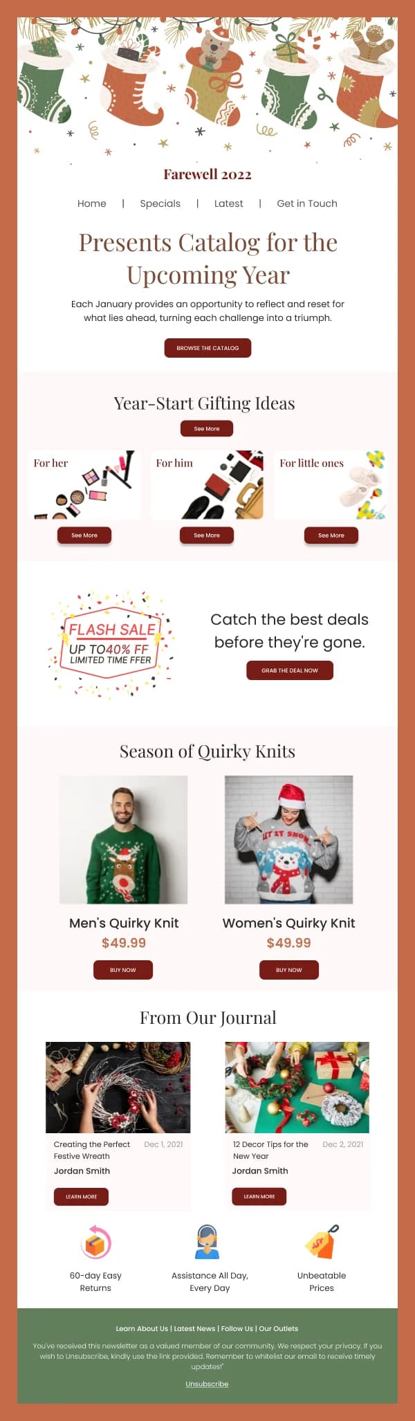 Year Start Gifting Ideas Fashion HTML Email Template