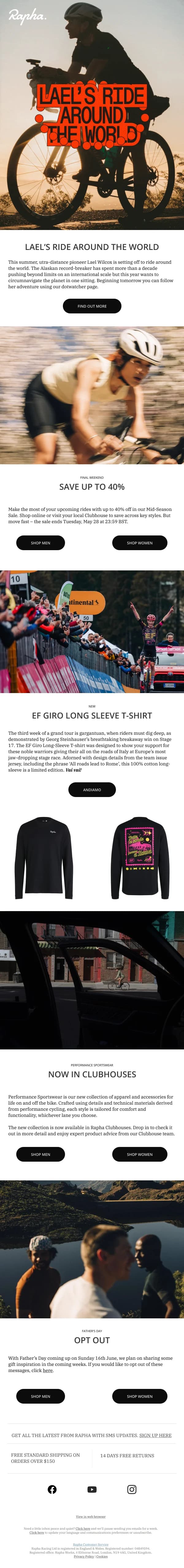 Lael's Ride Around the World HTML Email Template