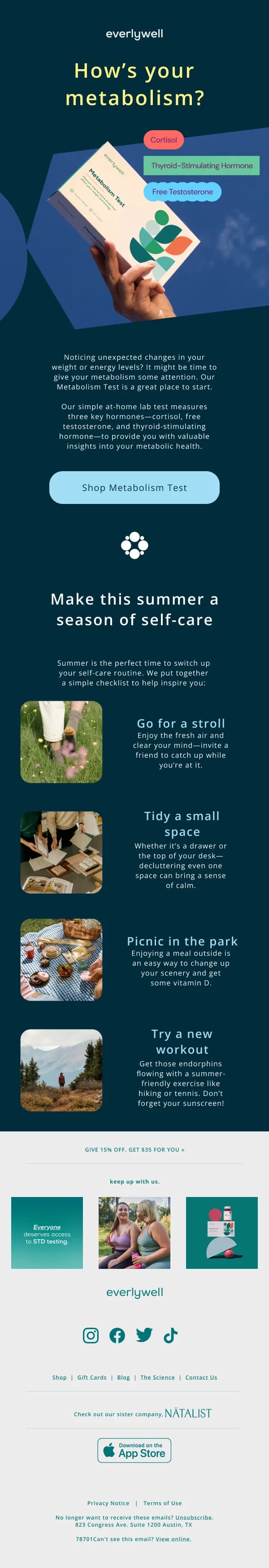 Metabolism Test Promotion HTML Email Template