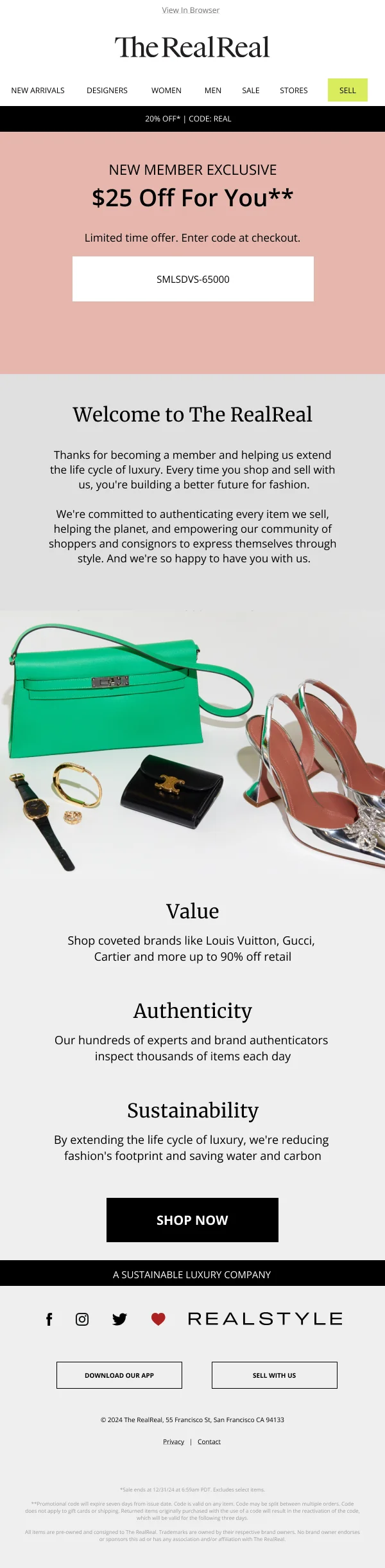 New Member Exclusive Offer HTML Email Template