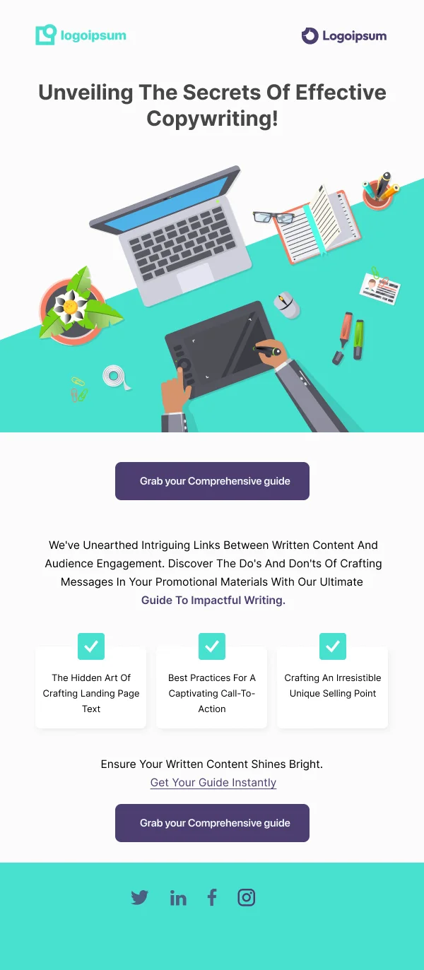 Comprehensive Writing Guide HTML Email Template
