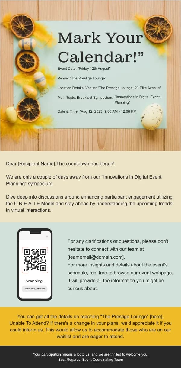 Digital Planning Event SaaS HTML Email Template