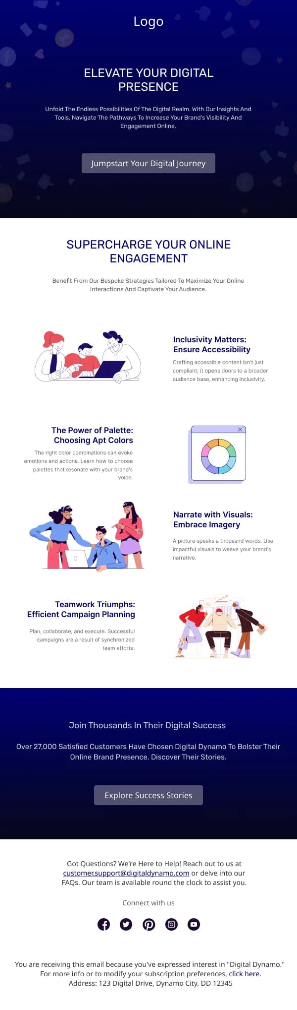 Insights and Success Stories SaaS HTML Email Template