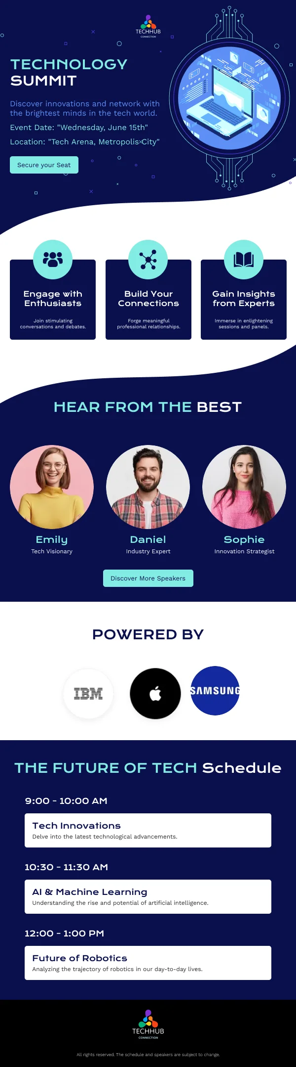 Technology Summit SaaS HTML Email Template