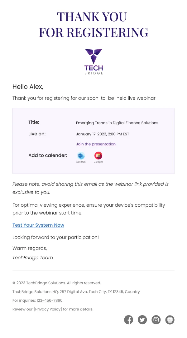Trends in Digital Finance SaaS HTML Email Template