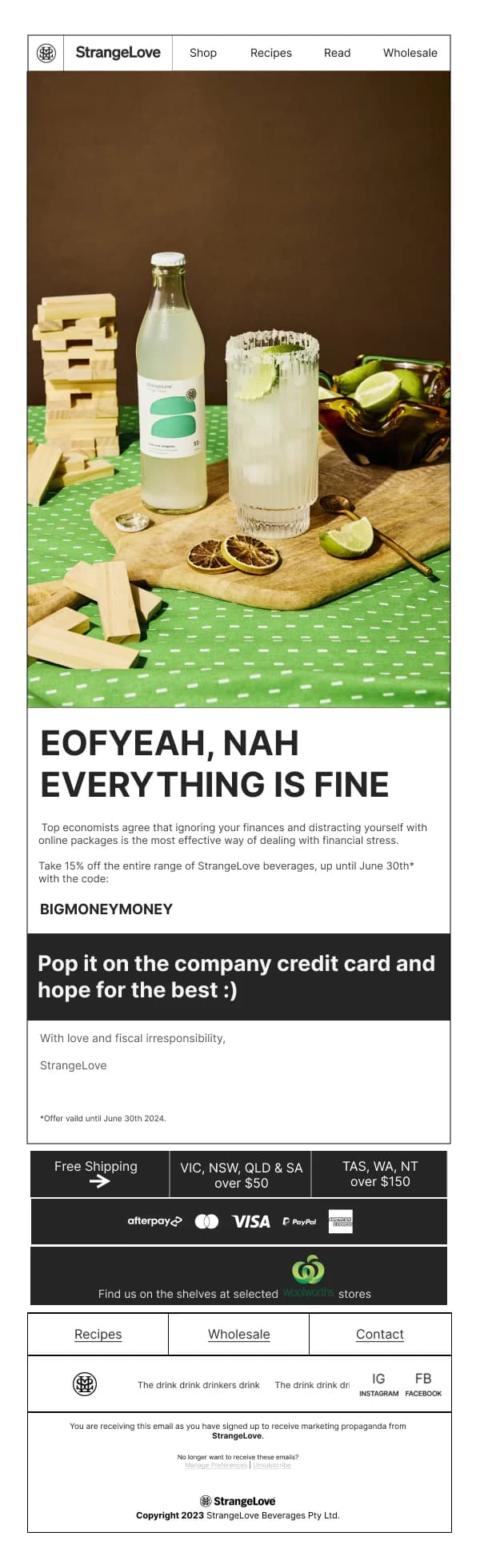 StrangeLove EOFY Discount Email Template