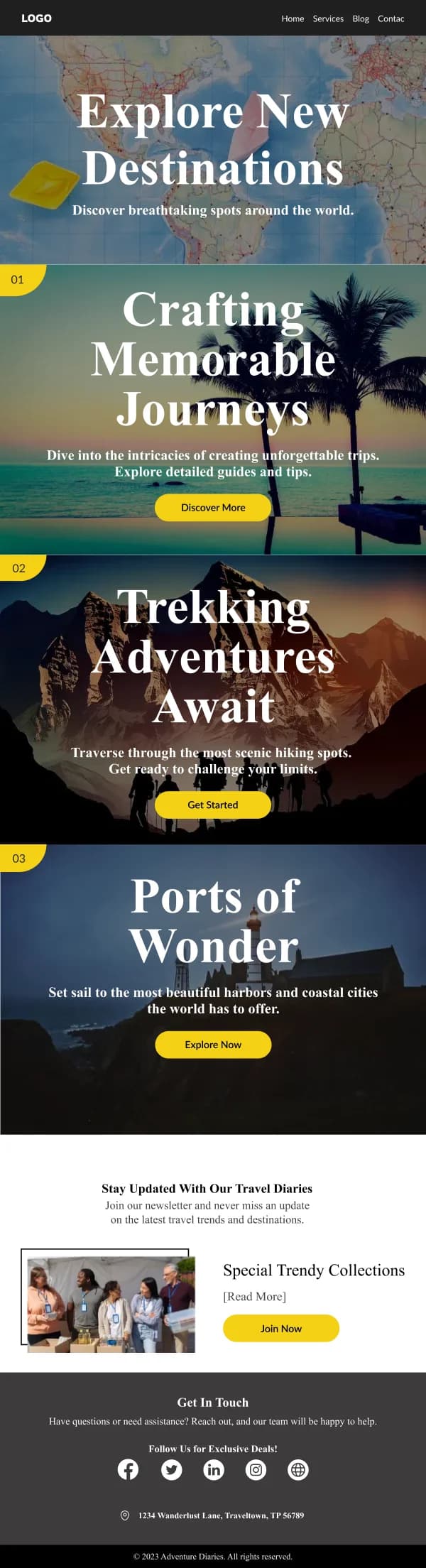 Discover New Destinations Travel HTML Email Template