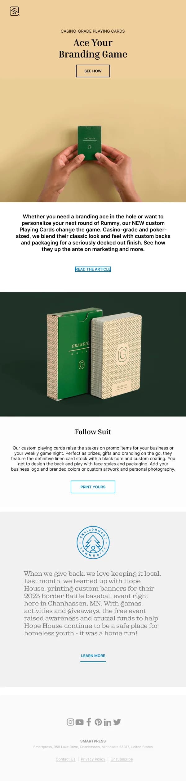 Ace Your Branding Game — Product Promotions & Updates email design preview