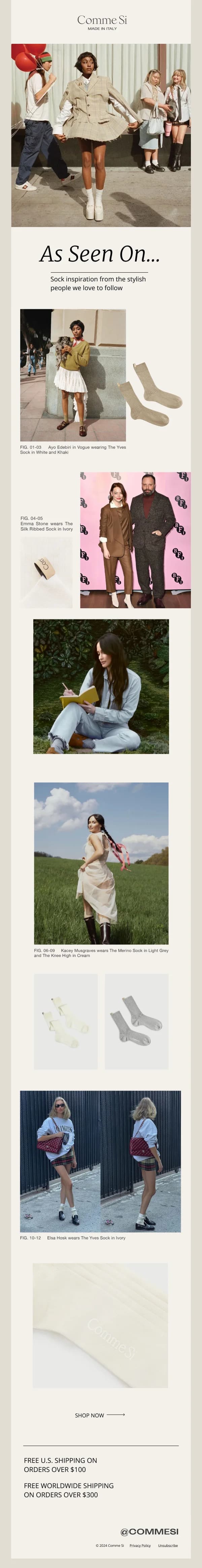 As Seen On Fashion Socks — Product Promotions & Updates email design preview