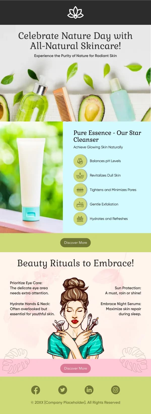 Beauty-Celebrate Nature Day — Reminders email design preview