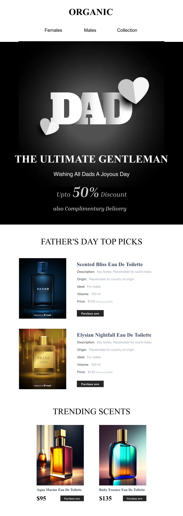 Father's Day Sale Beauty HTML Email Template