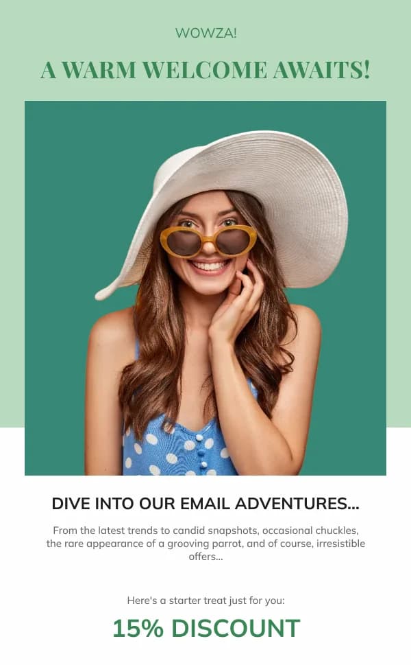Ecommerce-A Warm Welcome — Notifications & Acknowledgement email design preview