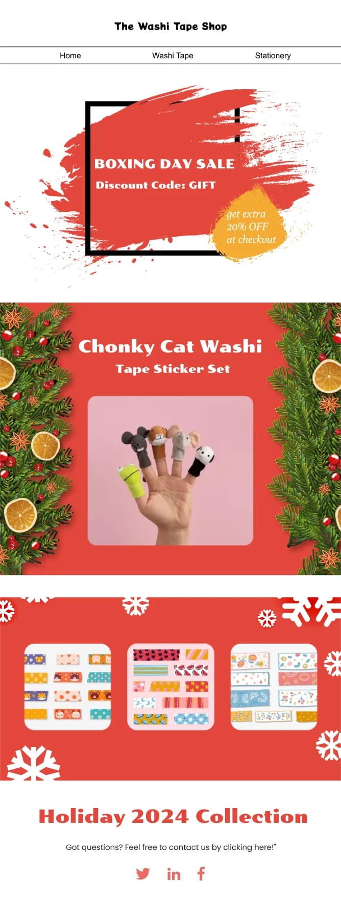 Ecommerce-Holiday Collection Sale — Boxing Day email design preview
