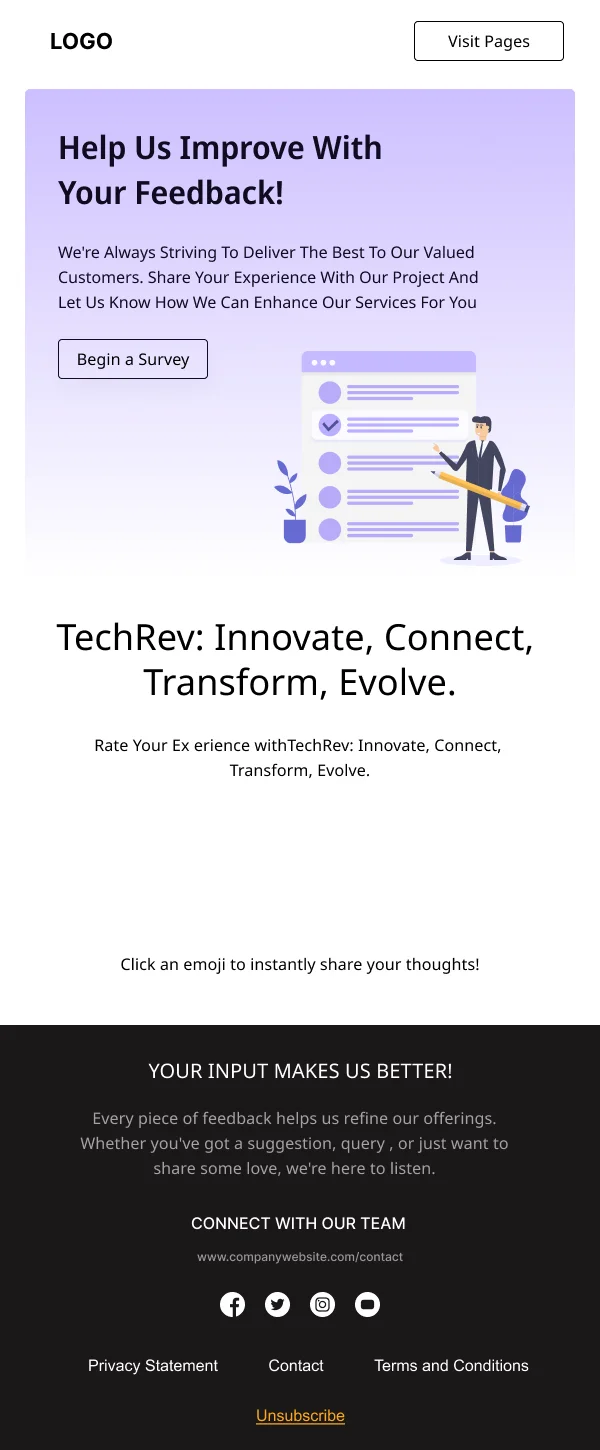 Education-Feedback For Improvement — Survey & Feedback email design preview