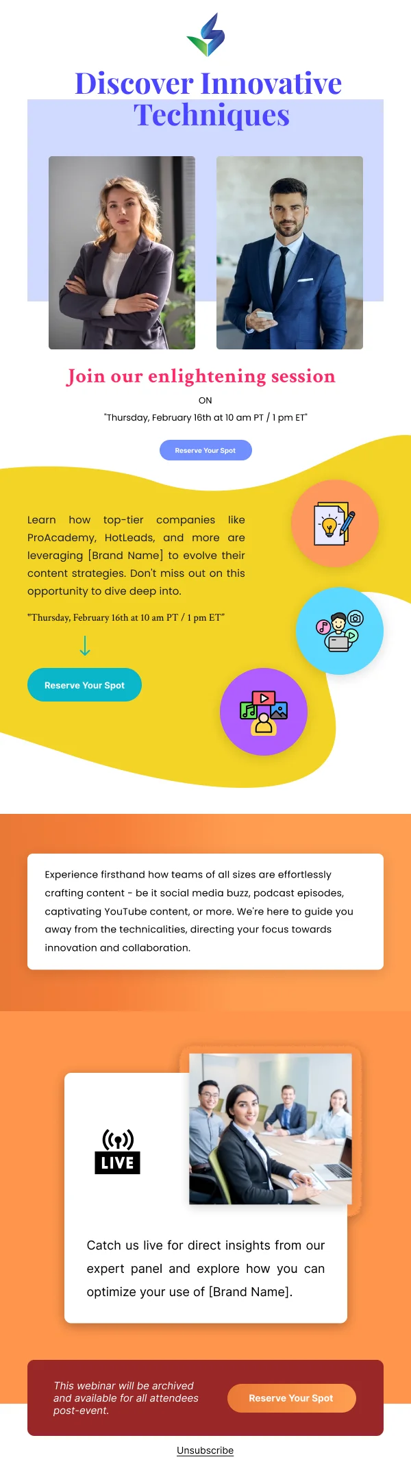 Education-Learn Content Strategies — Events & Invitations email design preview