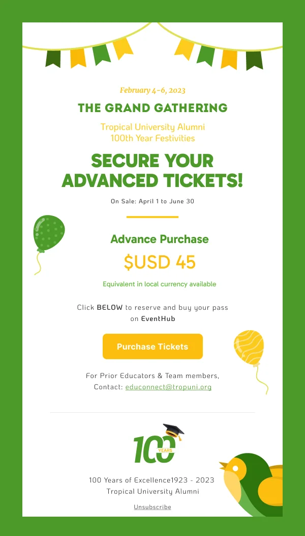 University Alumni Meet Education HTML Email Template