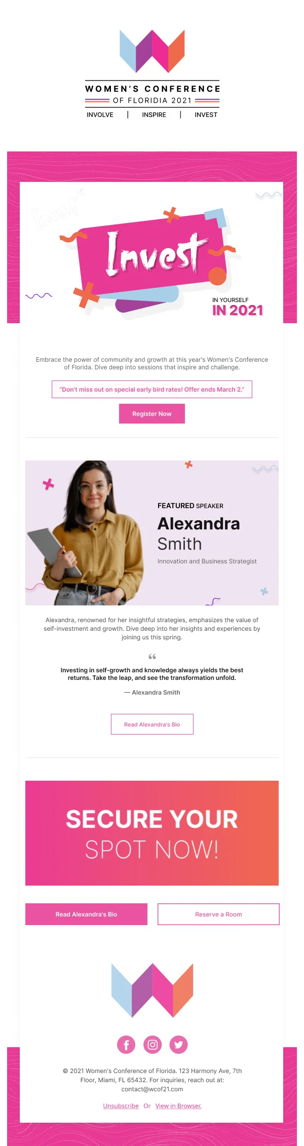 Women Conference on Innovation Education HTML Email Template