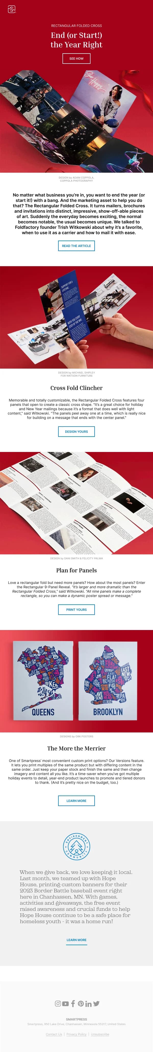 End or Start the Year Right — New Year email design preview
