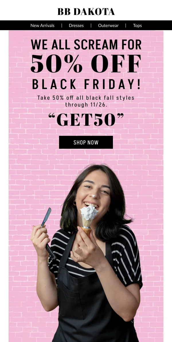 Fashion-Black Fall Styles Discount — Black Friday email design preview