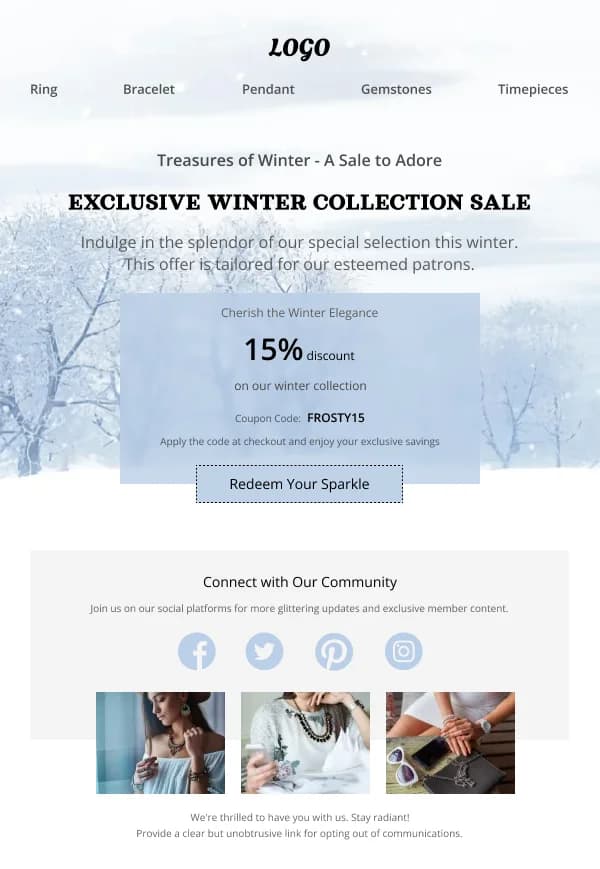 Winter Collection Sale Fashion HTML Email Template