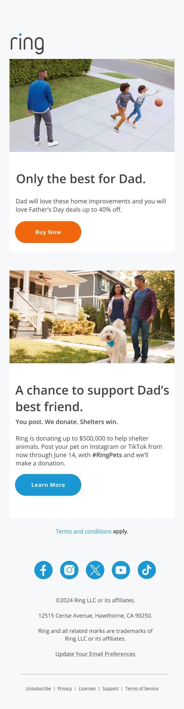 Father's Day Home Improvements — Fathers Day email design preview