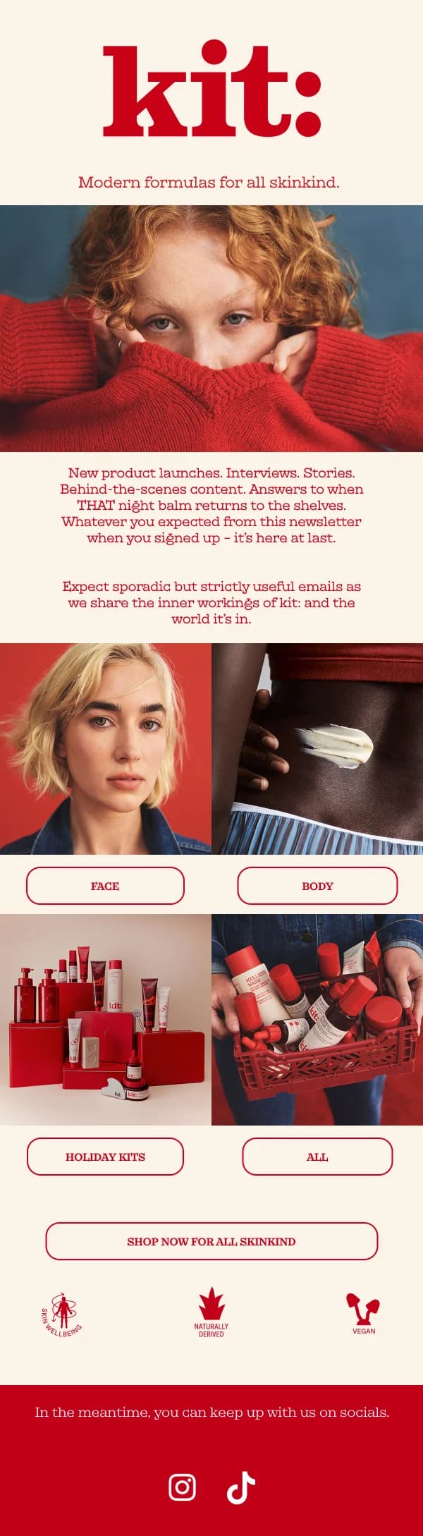 Kit Modern Formulas — Product Launch email design preview