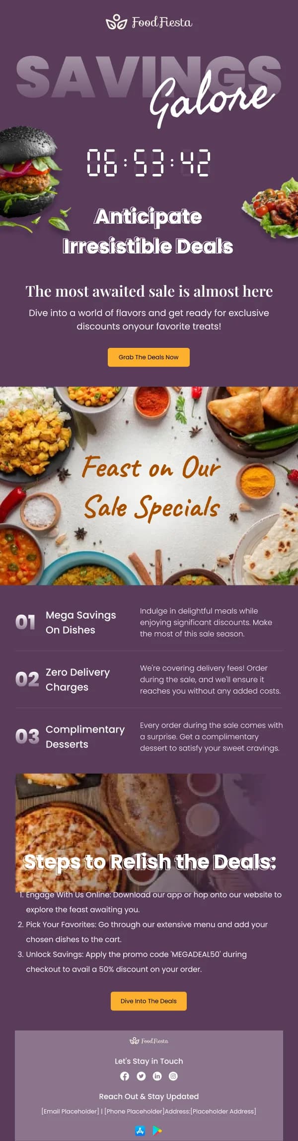 Restaurant-Irresistible Deals — Notifications & Acknowledgement email design preview
