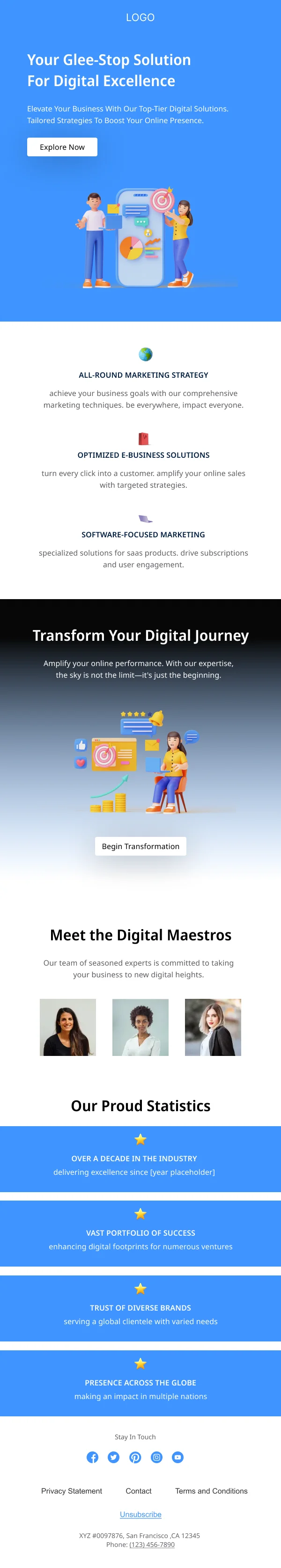 SaaS-Business Solutions — Product Promotions & Updates email design preview