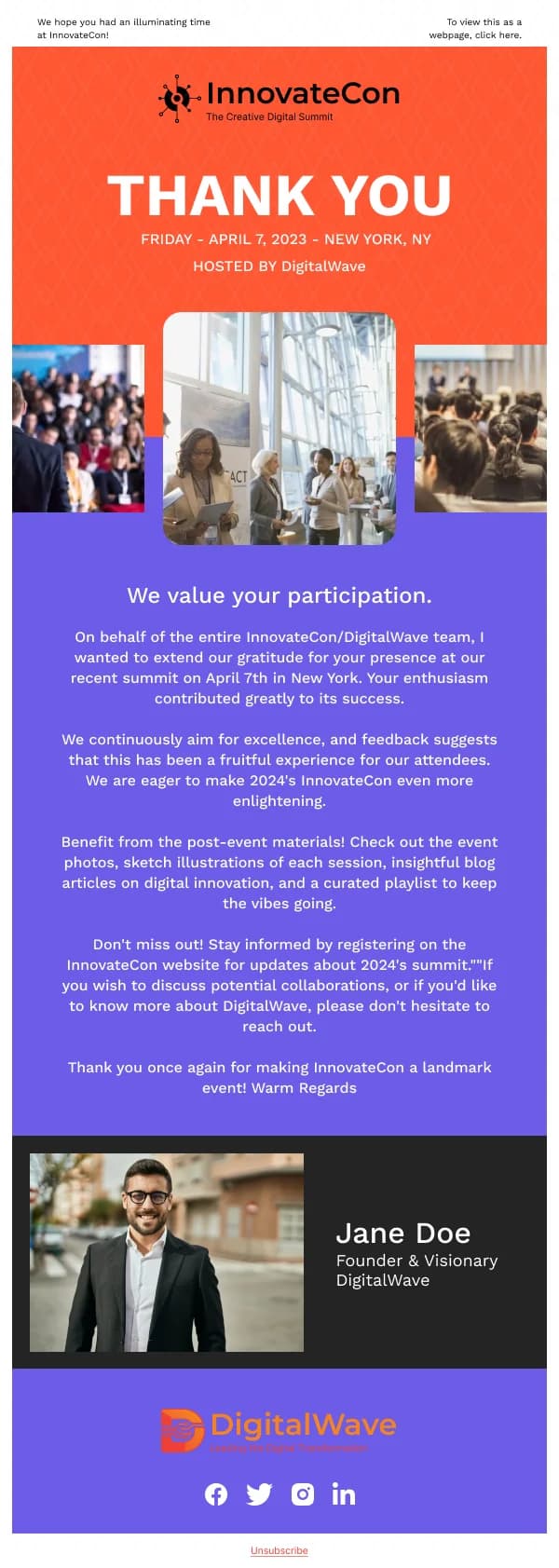 SaaS-Digital Summit — Events & Invitations email design preview