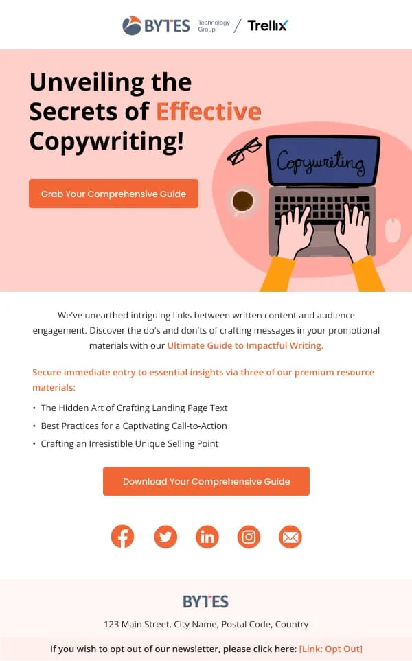 SaaS-Effective Copywriting Guide — Retargeting & Triggers email design preview
