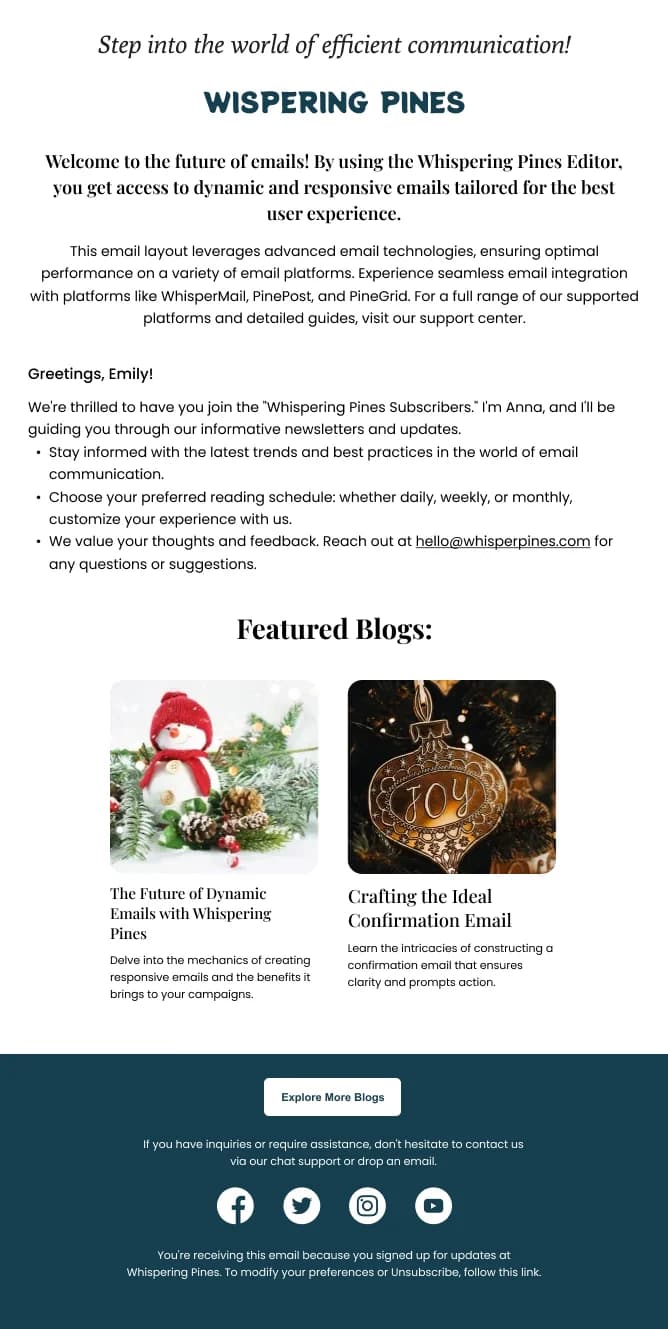 Featured Blogs Content SaaS HTML Email Template