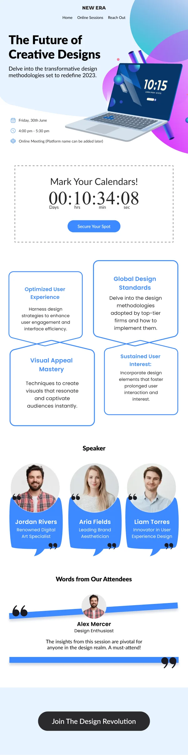 SaaS-Future Of Creative — Webinar email design preview