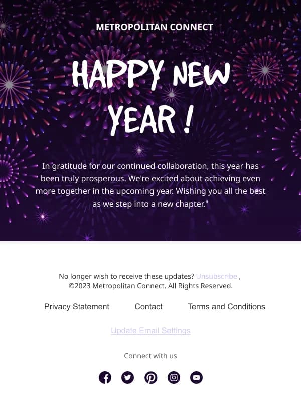 SaaS-Gratitude For Collaboration — New Year email design preview
