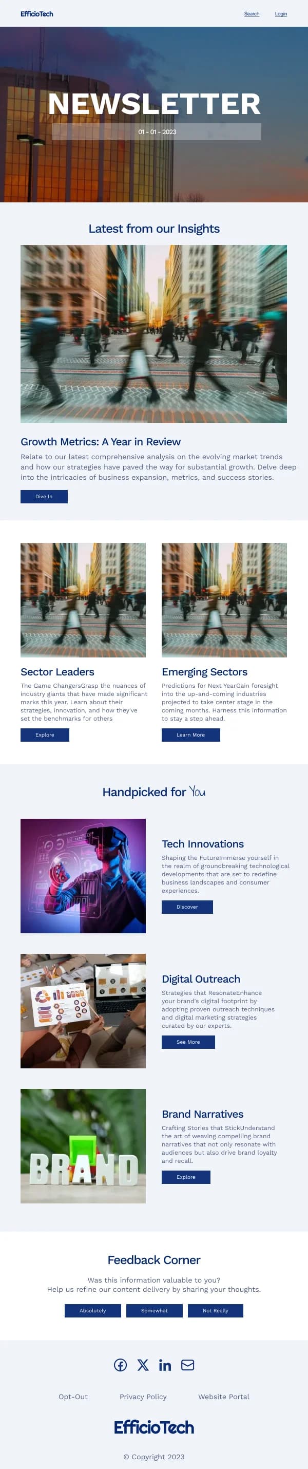 Latest Industry Insights SaaS HTML Email Template