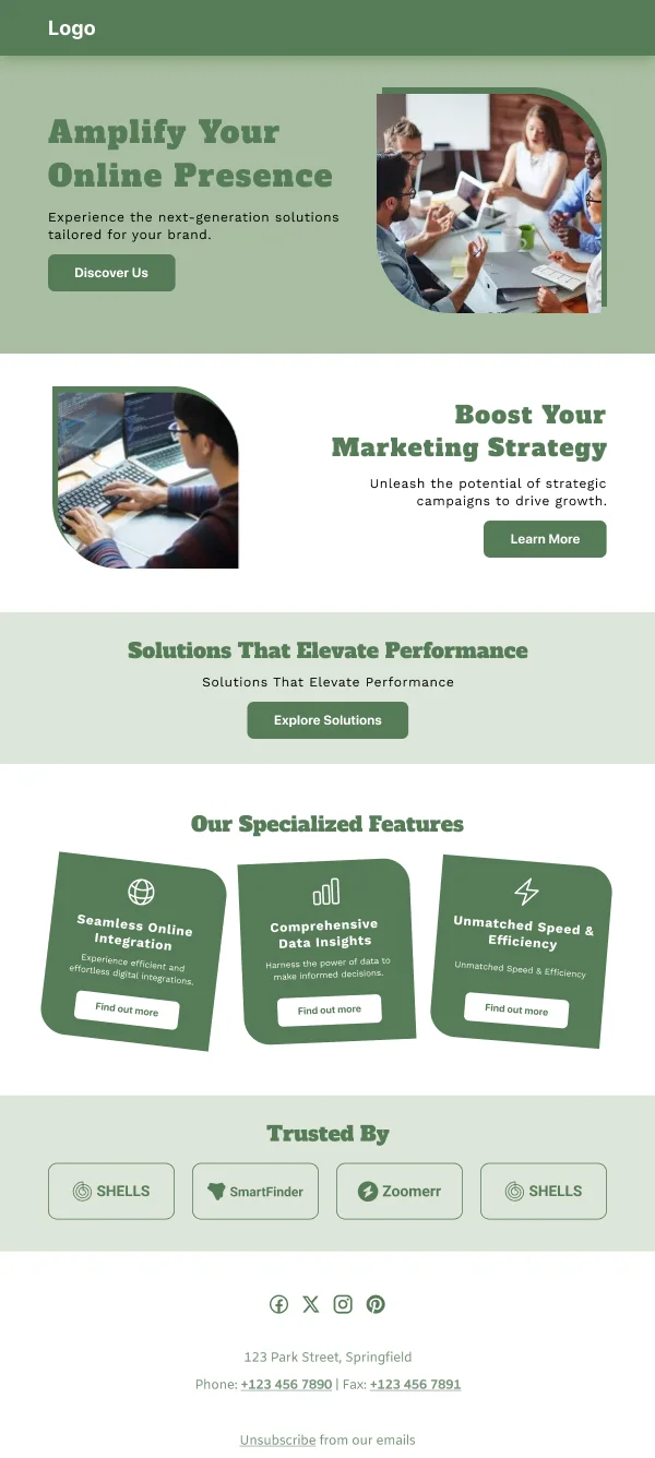 SaaS-Platform Specialization Details — Newsletter email design preview