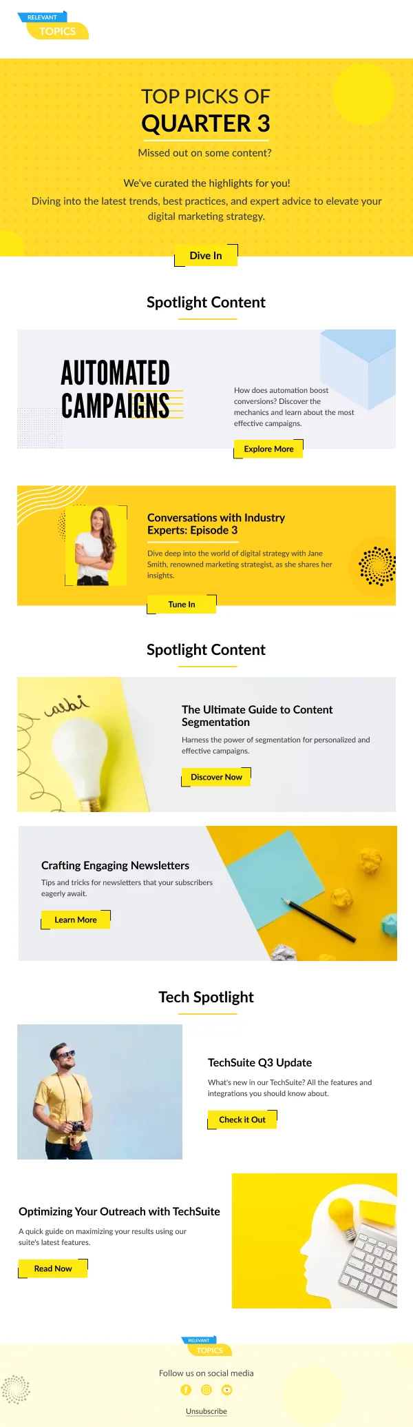Top Picked Content SaaS HTML Email Template