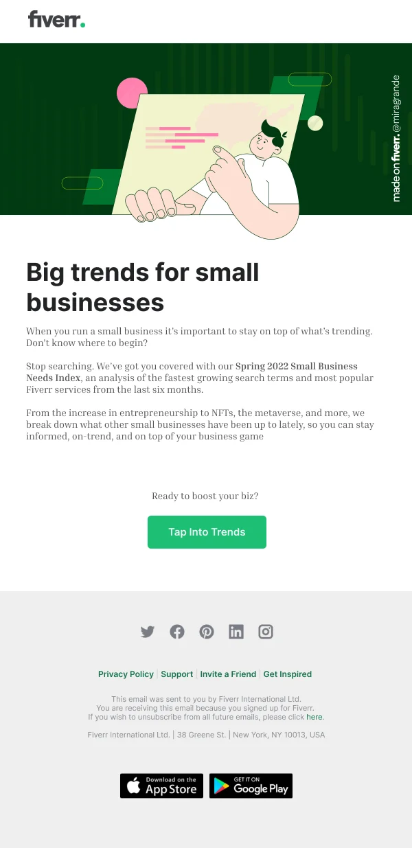 Small Business Trends — Activation & Retention email design preview