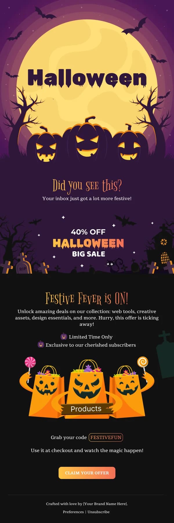 Software-Festive Fever Sale — Halloween email design preview