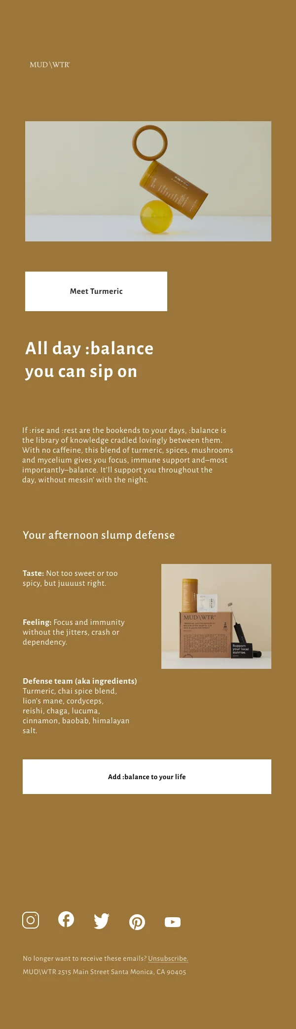 Turmeric Balance Blend HTML Email Template for Product Promotions